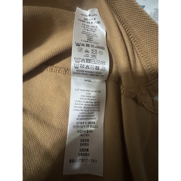 Burberry Men's Tan Polo Shirt TB Logo Cotton Short Sleeve Size XS - Picture 8 of 9
